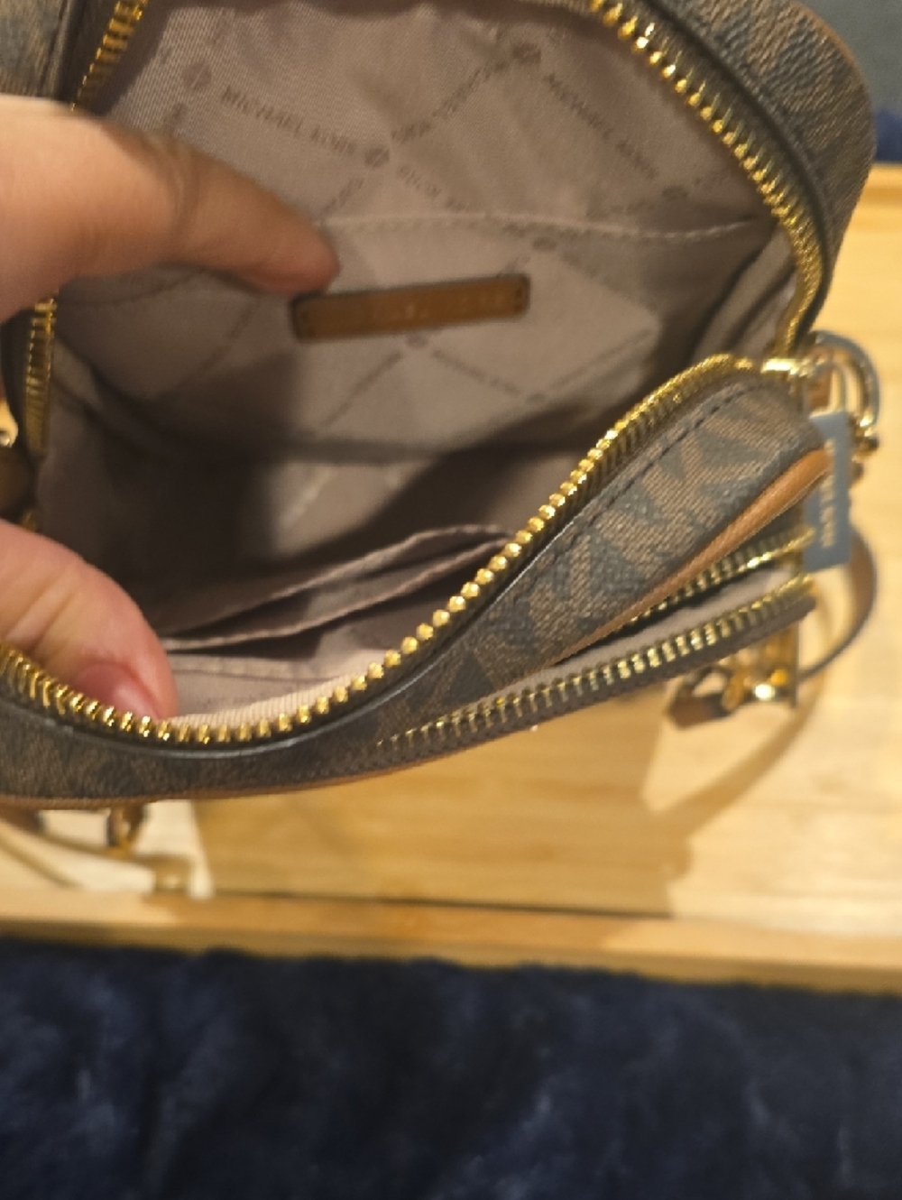 Michael Kors Brown Monogram Belt Bag with Gold Hardware. I Ship In One Day! - Picture 7 of 7